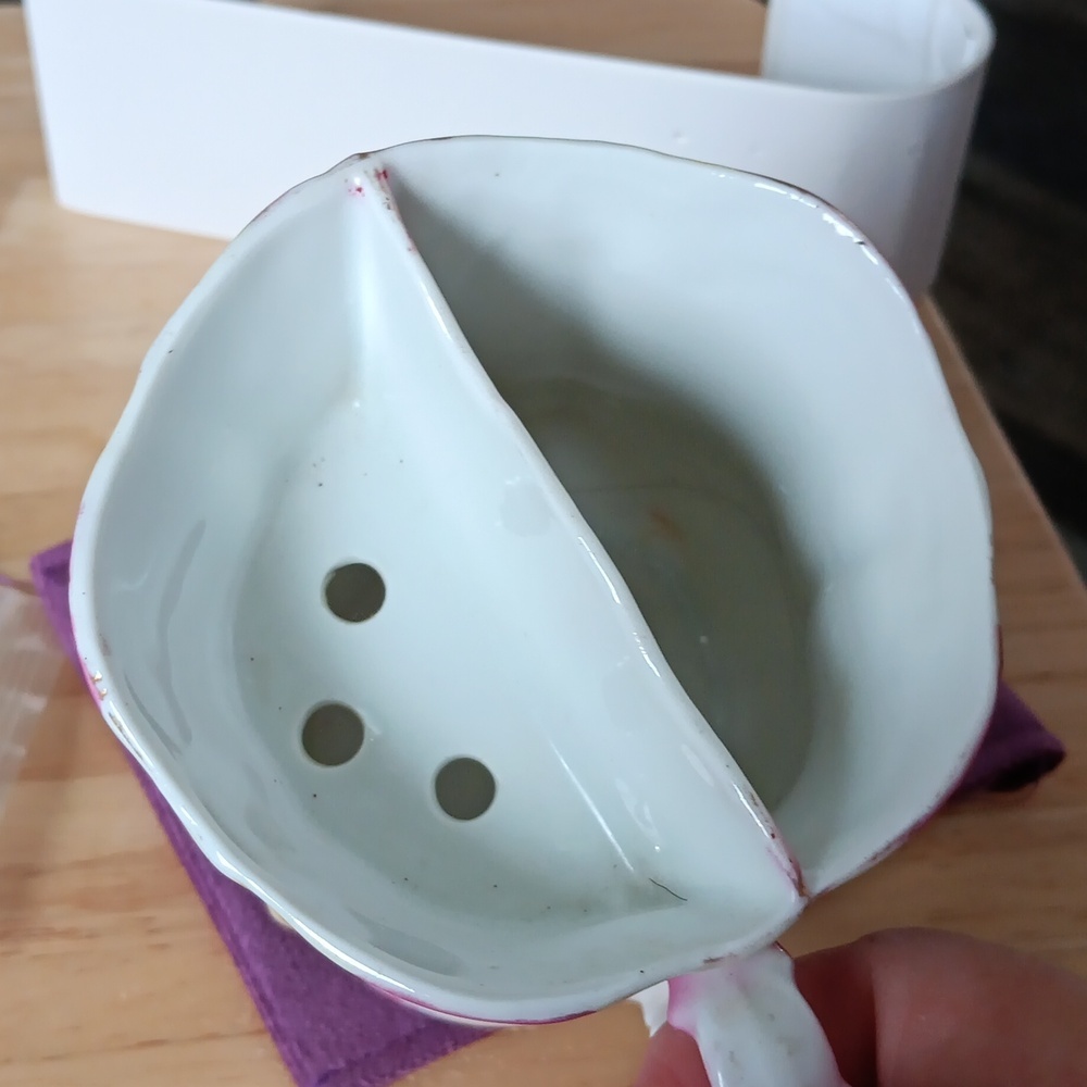 RS Prussia Elegant Floral Pink and Gold Antique Mustache Ceramic Cup - Picture 6 of 6